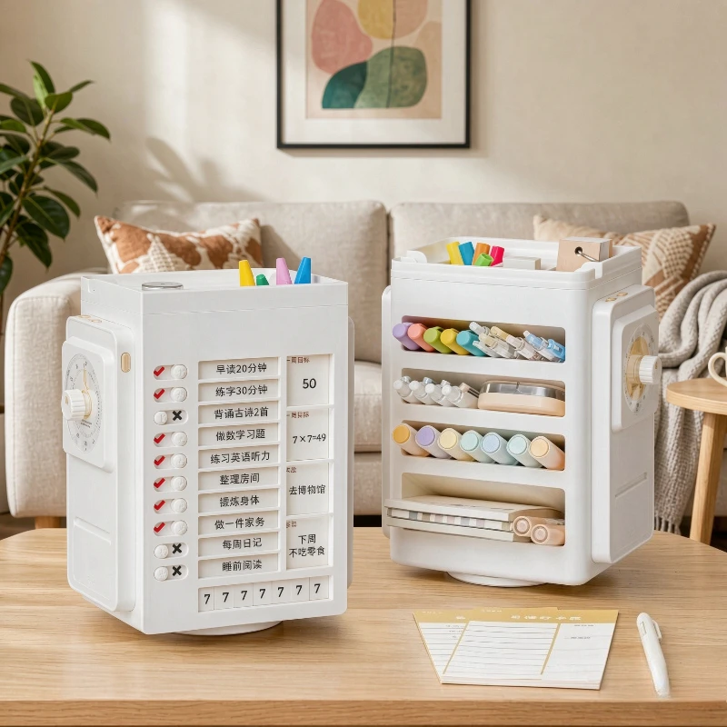 Visual Timer Clock Rotating Design Study Time Manager for Students Homework Reading Productivity Desk Daily Study Use 타이머 시계