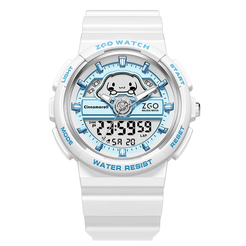 Sanrio Hello Kitty Watch Cinnamoroll Luminous Waterproof Alarm Clock Sports Women Girls Electronic Watches Kids Birthday Gifts