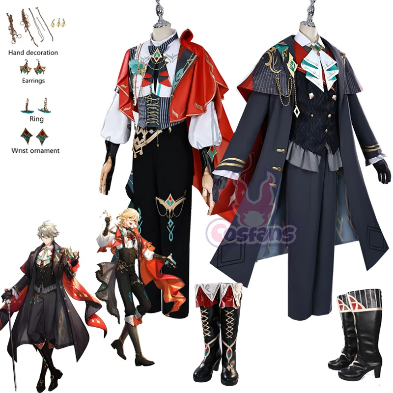 

Игра Genshin Impact linkage Косплей Костюм Alhaitham Kaveh Косплей Костюм Униформа Одежда Парик Обувь Реквизит Костюмы В НАЛИЧИИ