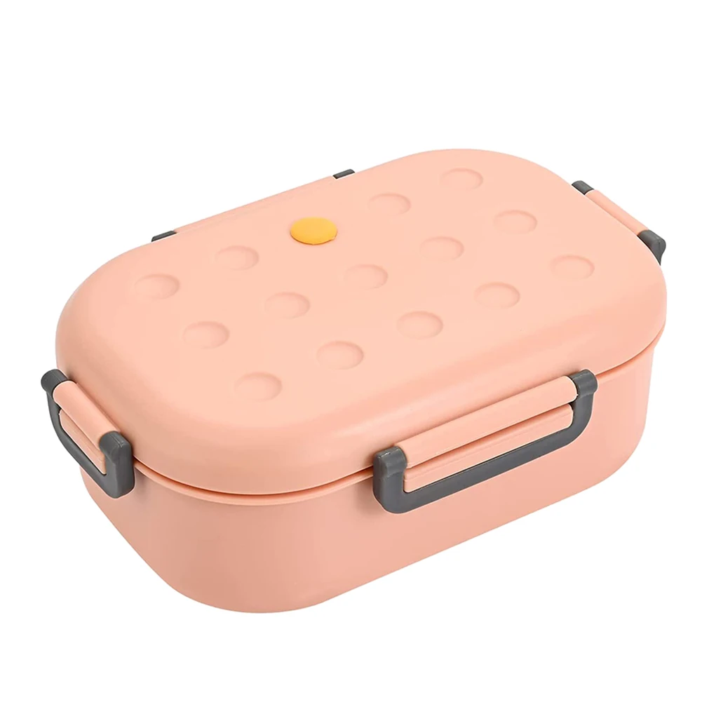 

Bento Box for Adults Kids, 1000ML Lunch Box for Children, Leakproof Dishwasher Safe with 2 Compartments(Pink)