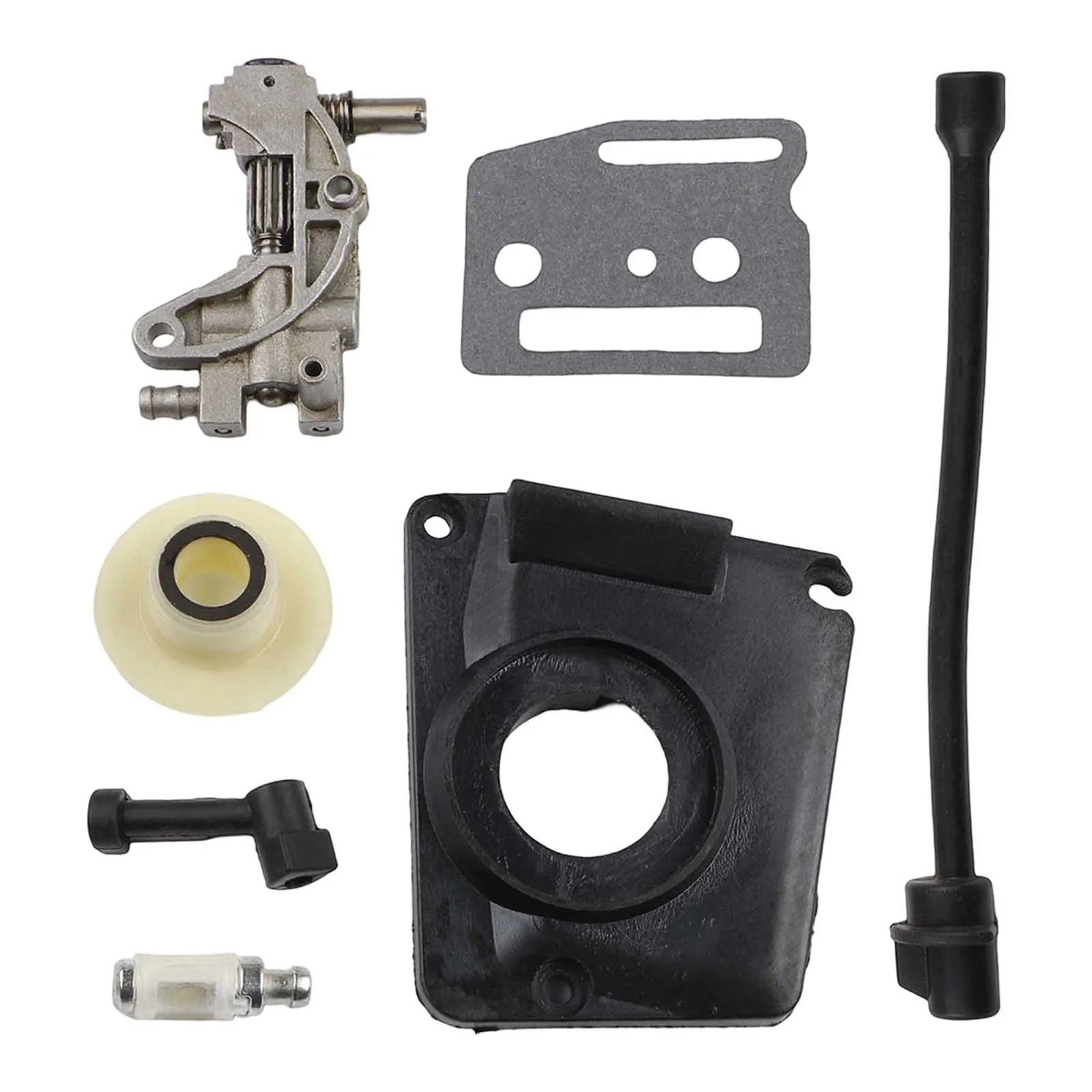 5/7Pcs For Chinese Chainsaw Oil Drive Pump Kit 4500 5800 45CC 52CC And 58CC Metal Oil Saw Garden Tools Accessories Kit