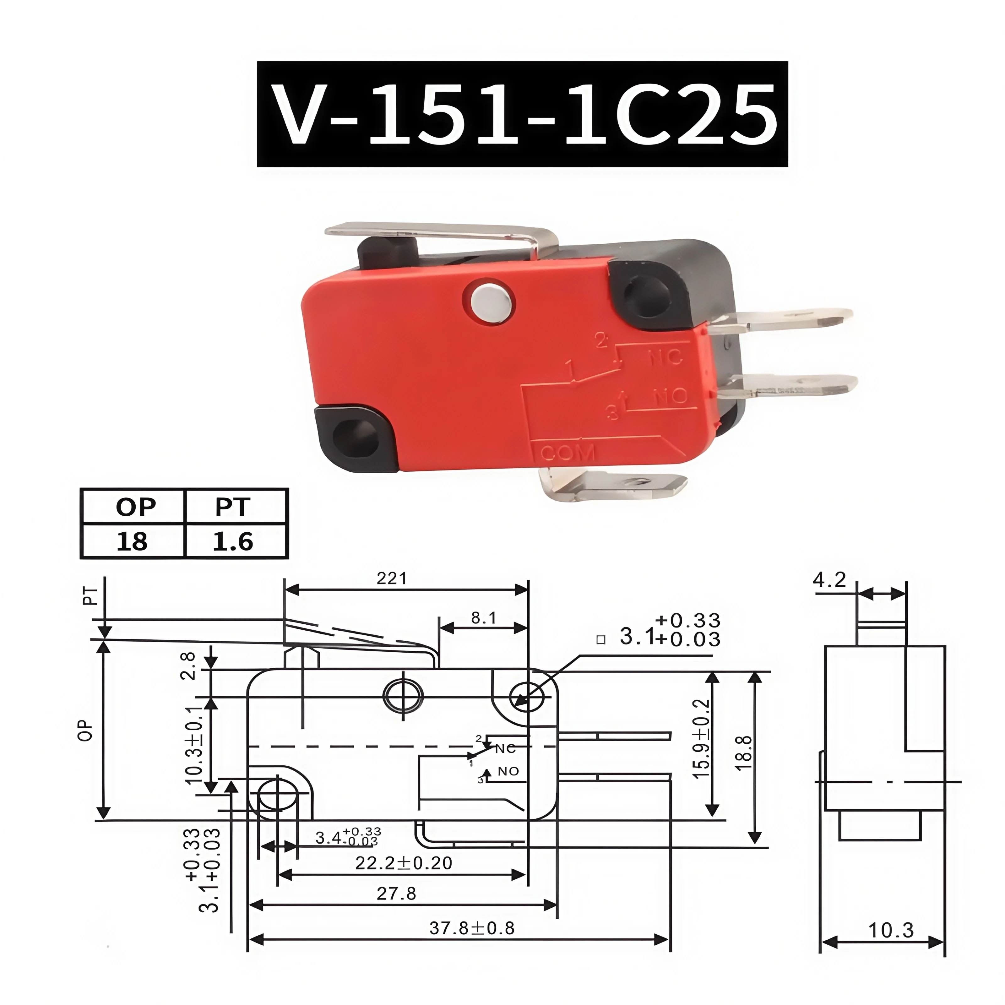 10 قطعة Microswitch السكتة الدماغية الحد التبديل V-15-1C25 V-151-1C25 V-152-1C25 V-153-1C25 V-155-1C25 V-156-1C25