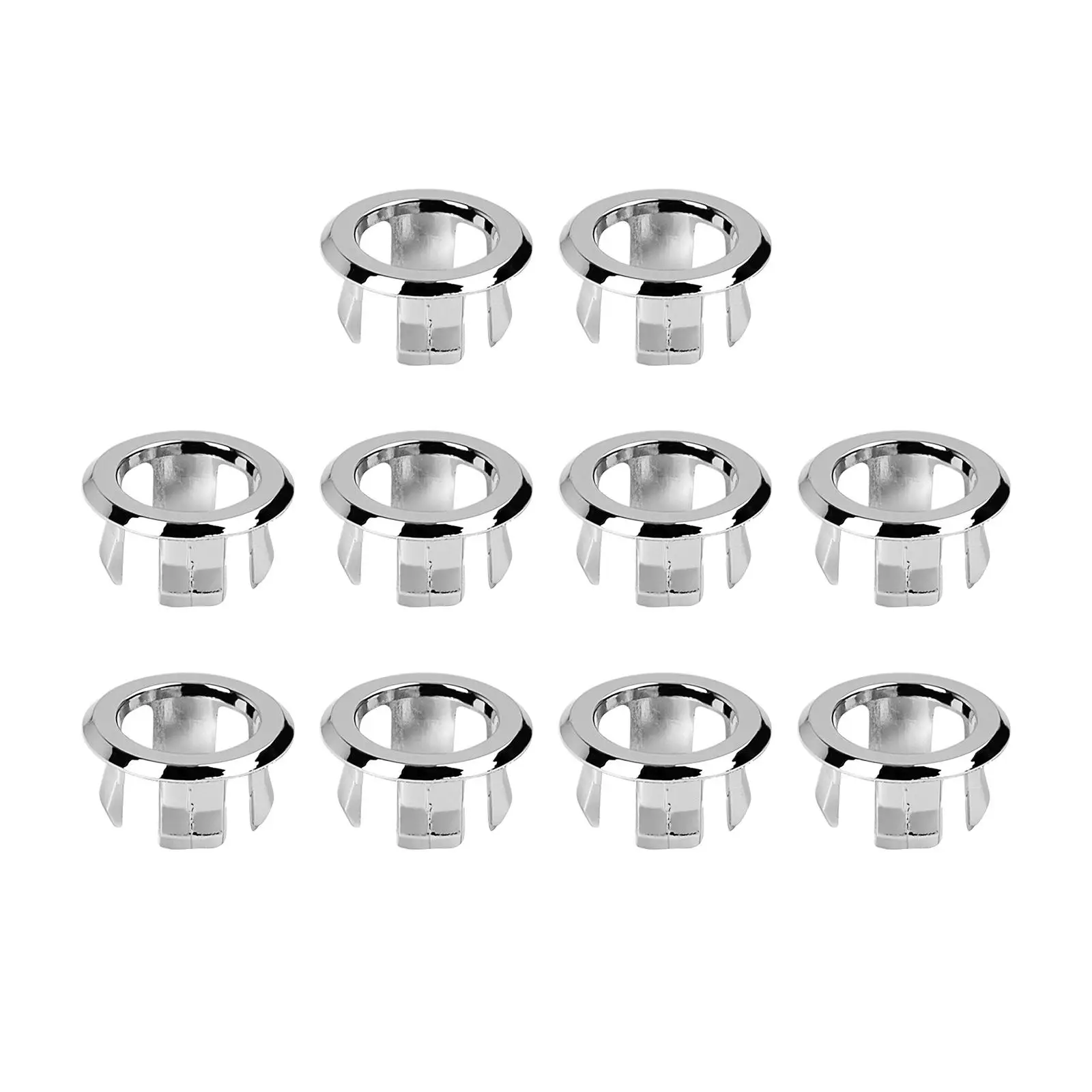 10Pcs Sink Overflow Ring Hole Cover Replacement Basin Sink Overflow Cap for Sink Basin