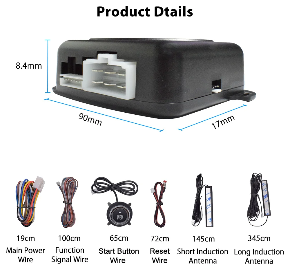 Deelife Keyless Entry Car System PKE Engine Remote Start Stop