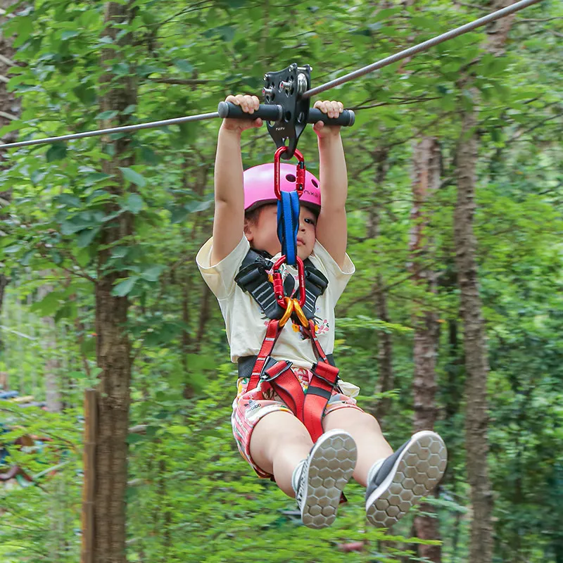 Tuopan Handle Pulley Children's Zipline Set Thickened Base Outdoor Expansion Amusement Indoor Sports Exercise Equipment