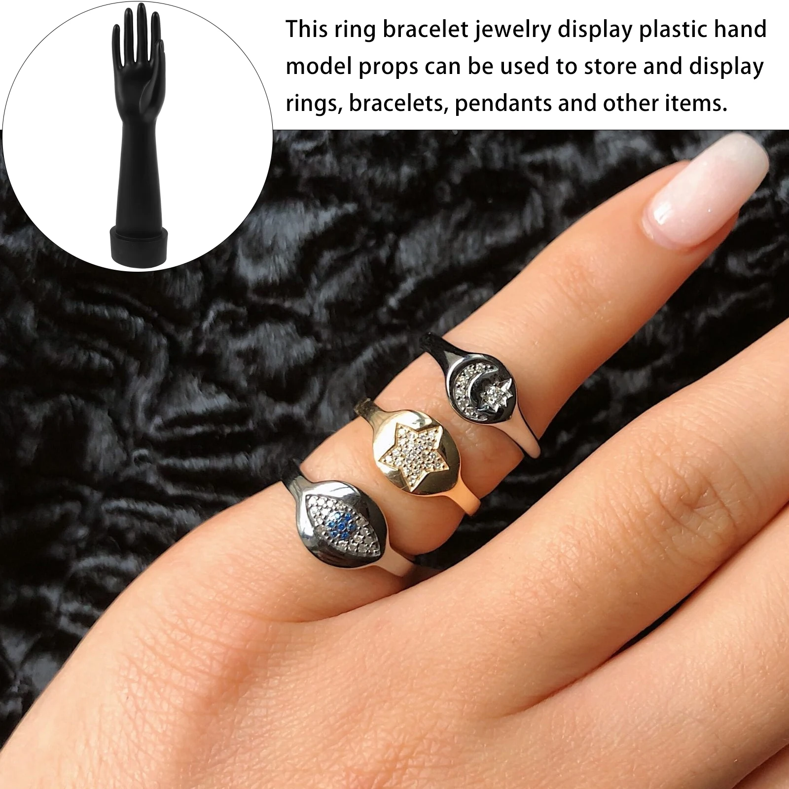 

Jewelry Stand Wedding Hand Shape Holder Handheld Ring Storage Display Rack