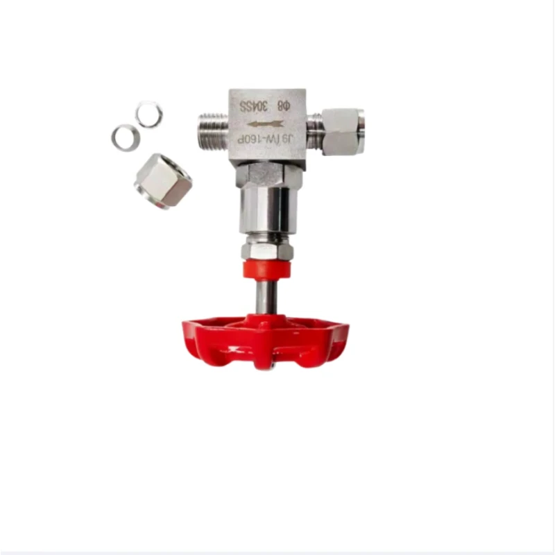 Suitable for J91W-160P 304/316 Stainless Steel Ferrule Needle Valve High Pressure Globe Valve Diameter 6/8/10/12/14mm
