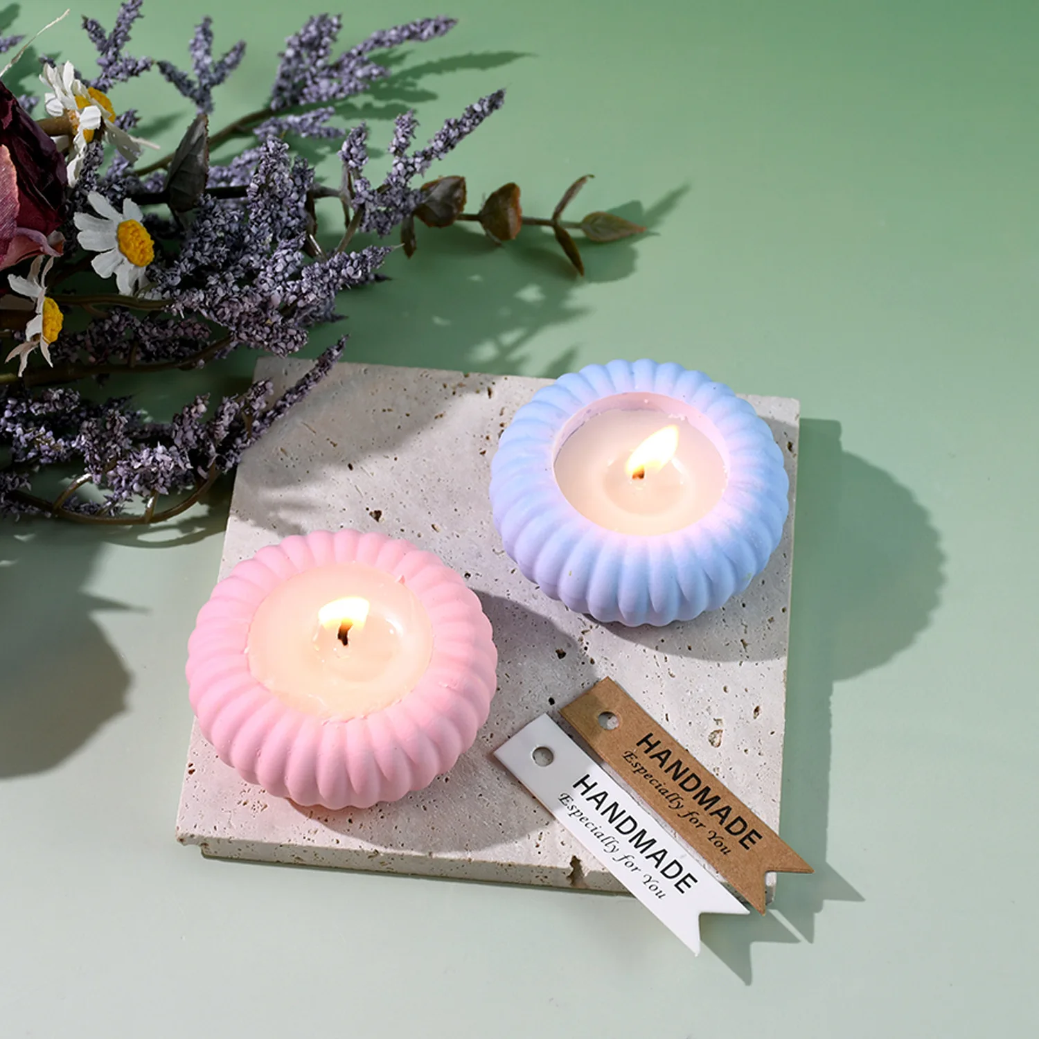Oval Striped Lantern Candle Ho - Candle Holder Supplies 评论和价格