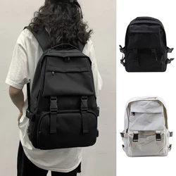 Simple Backpacks Large Capacity Travel Bag Solid Harajuku Student Schoolbag Backpack Women Man Bag Unisex High Street