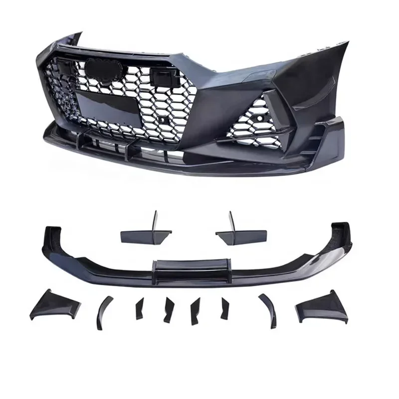 New Arrival RS7 Style Front Bumper with Carbon Fiber Front Lip Car Bumper for  A7 C8 2019-2021