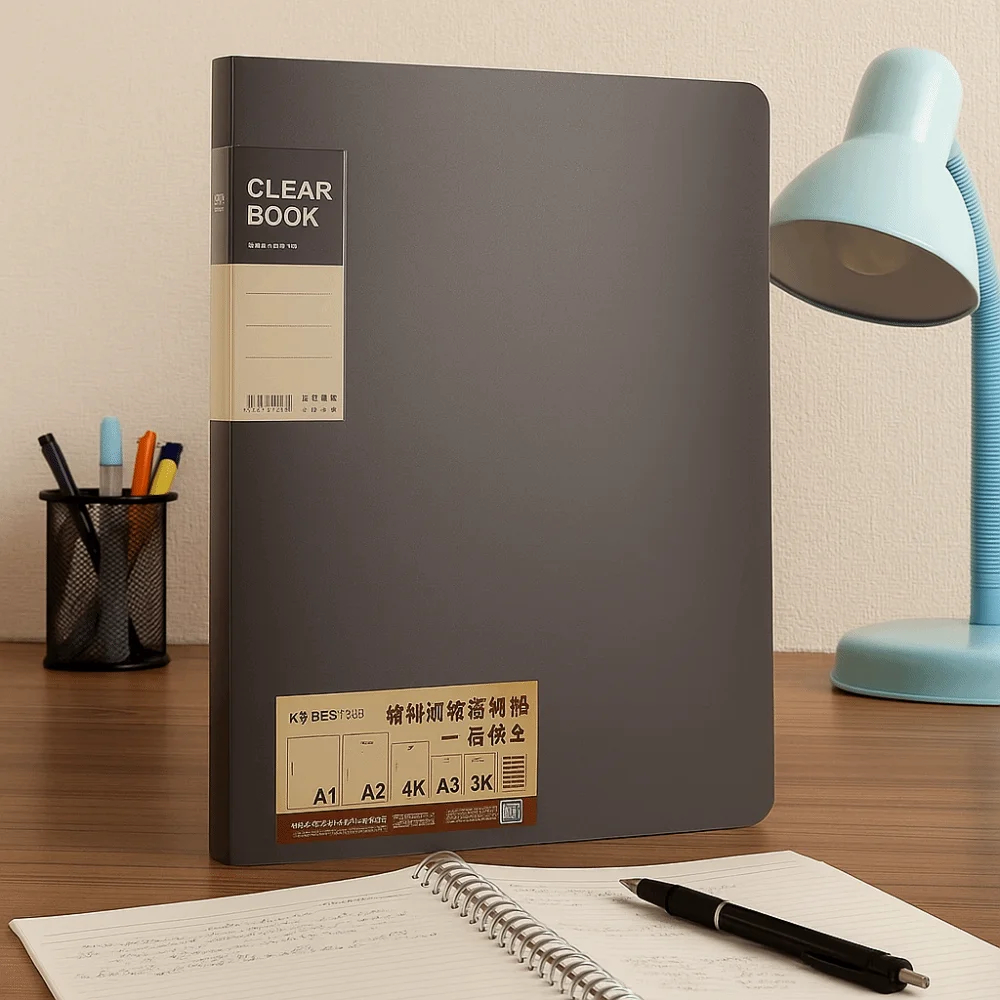 

Thickened A3 Document Folder Light Retro Color Multifunctional Large Portfolio Sketch Folder 8K Multi-color Album Document Bag