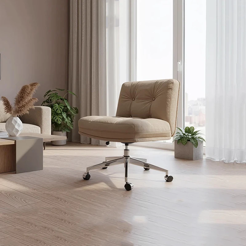 Cushion Comfortable Office Chair Lazy Dinning Bedroom Nordic Office Chair Luxury Backrest Dresser Silla Oficina Trendy Furniture