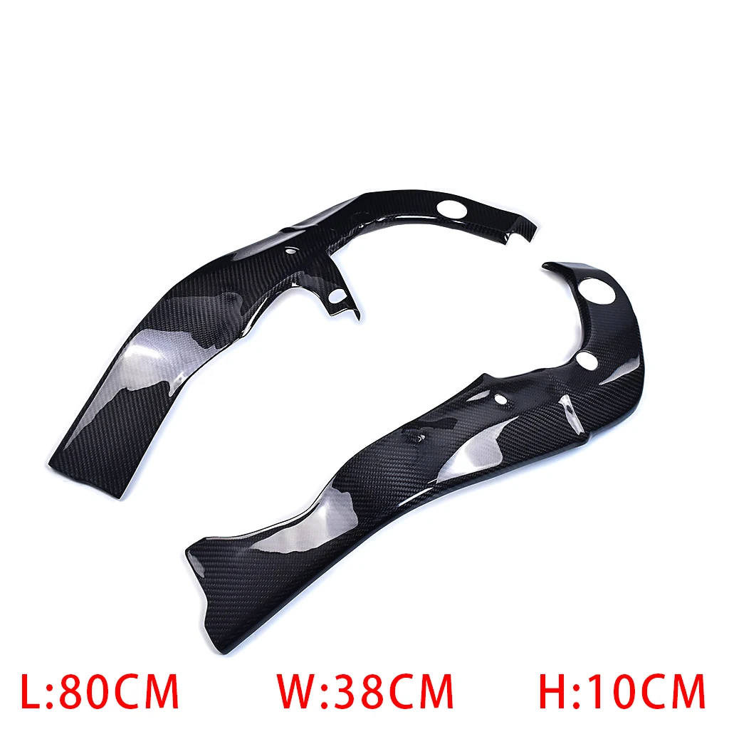 Motorcycle Accessories For Yamaha YZF-R6 2017-2024 3K Carbon Fiber Fuel Tank Cover Frame Fairing Fender Swingarm Guard Belly Pan view 3