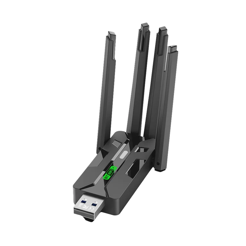 Doskonały adapter USB Wifi6 AX900 z 4 antenami, obsługą 2.4G+5Ghz, Bluetooth 5.4, MU-MIMO, bezprzewodowy moduł dla laptopa i PC, odbiornik.
