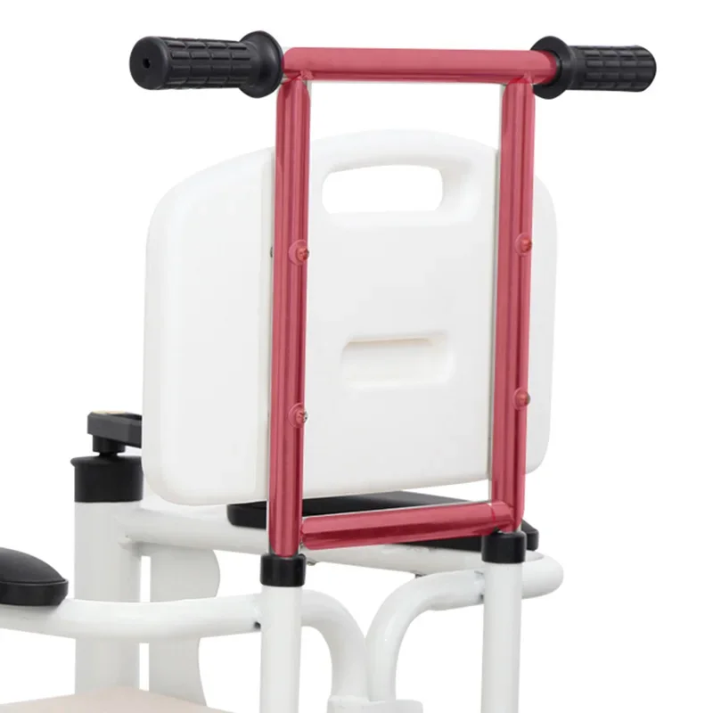 Portable Lifting Seat Mobile Recliner Geriatric Chair with Tray Chair Comfortable Sitting with Wheels Krzesło Prysznicowe Walker