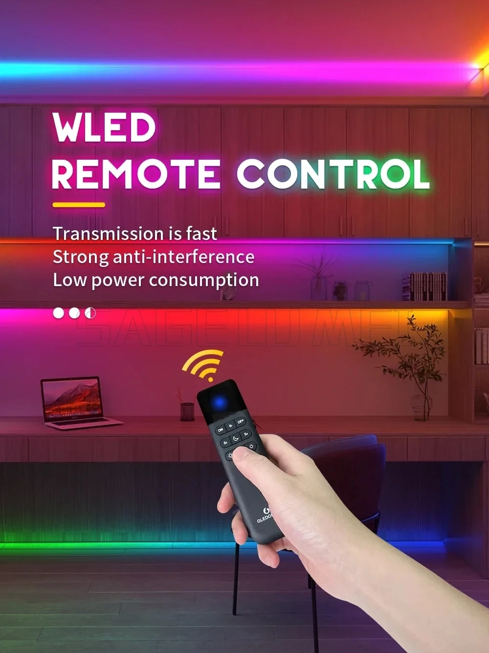 WLED LED تحكم Mic UART تنزيل صوت الموسيقى الديناميكي RGB لتقوم بها بنفسك GLEDOPTO ESP32/8266 WiFi WS2811/2812 SK6812 TM1814 WS2813/2815