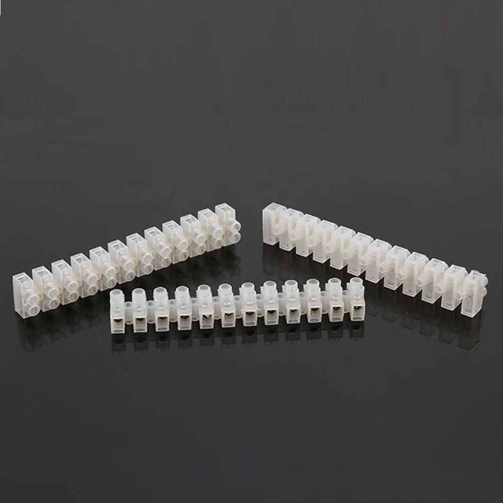 

20Pcs 12Position 10A Terminal Barrier Strip Wire Protector HighGrade Material Electrical Wire Connector