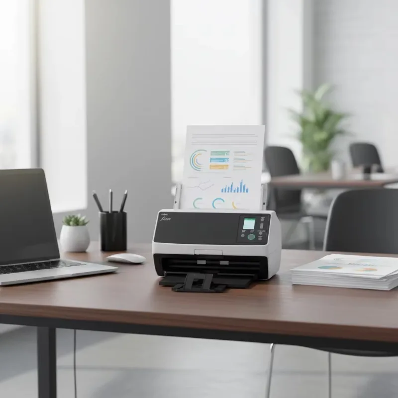 Picture 3: RICOH Fujitsu Fi-8170 CIS Document Scanner Color Fully Automatic Double-Sided Batch High-Speed A4 Document Office USB Scanner
