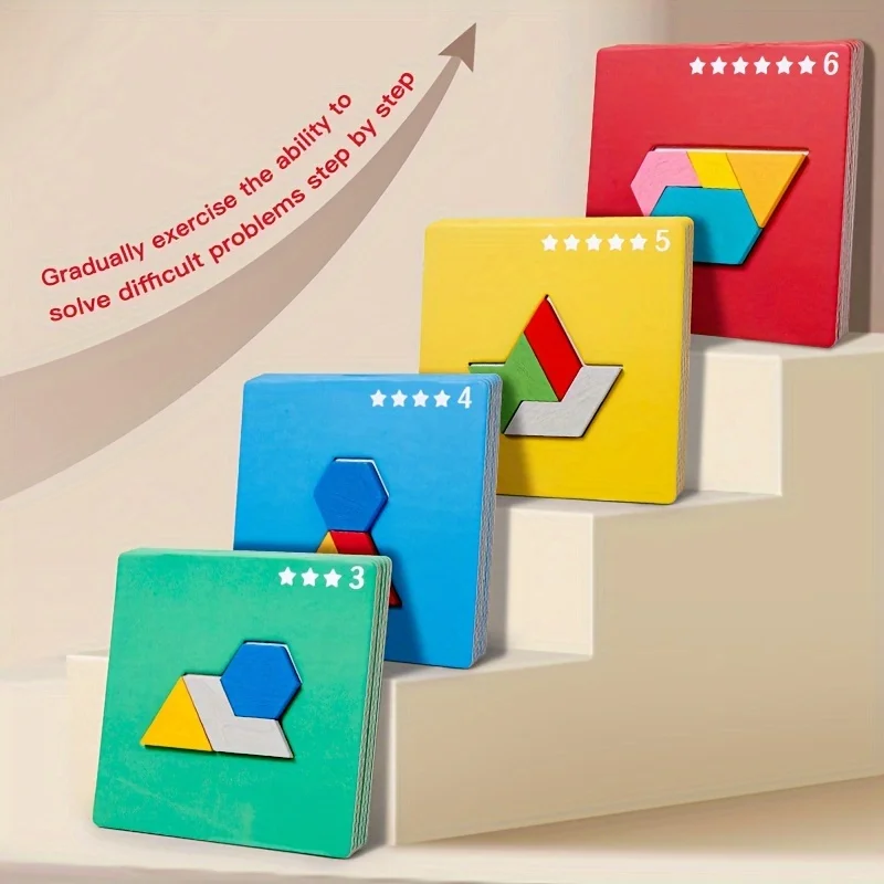 Children's Geometric Shape Matching Puzzle Logical Thinking Training Board Game Montessori Educational Toys For Kids Gifts