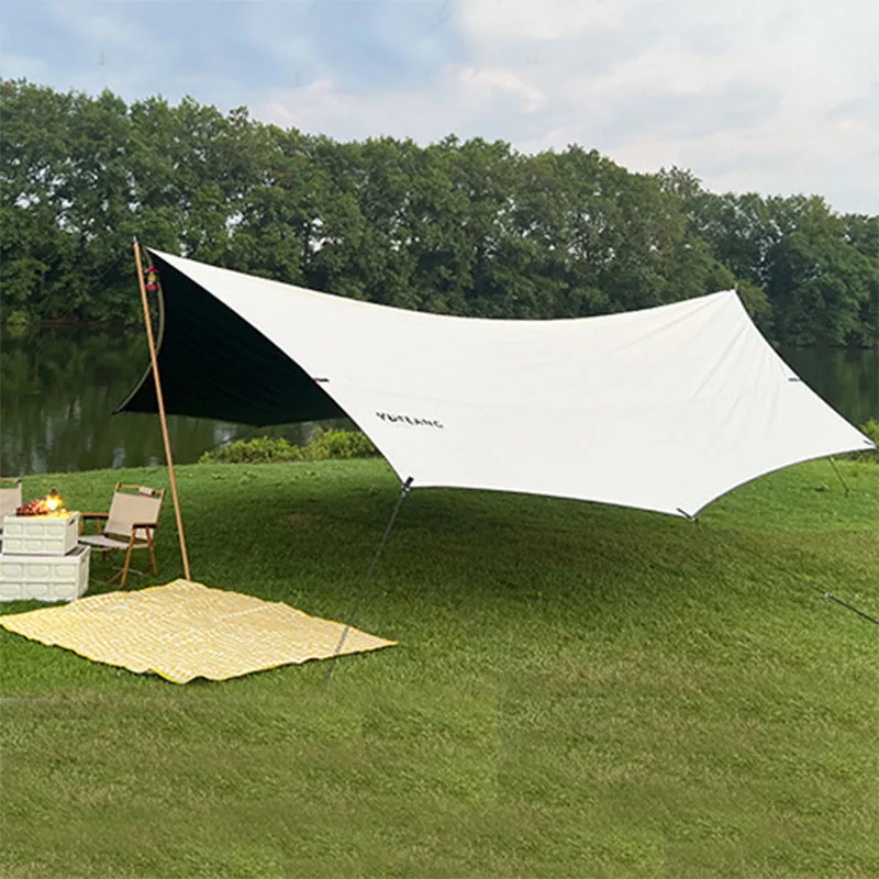 

Ultralarge 680*580CM Butterfly Shape Vinyl Sunscreen Rainproof Outdoor Awning Portable Camping Tent Picnic Canopy