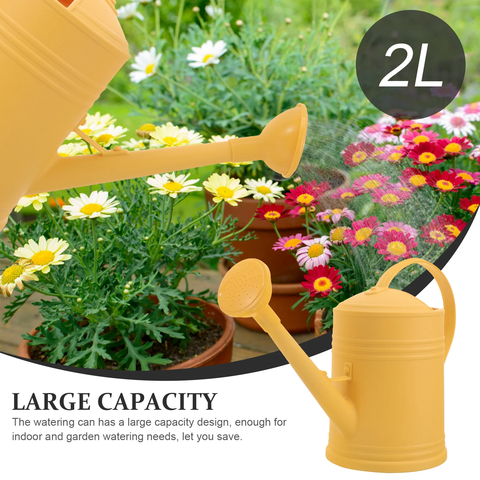 

Watering-cans Thickened Sprinkler Kettle Garden Plants Yellow Plastic Bottle Outdoor