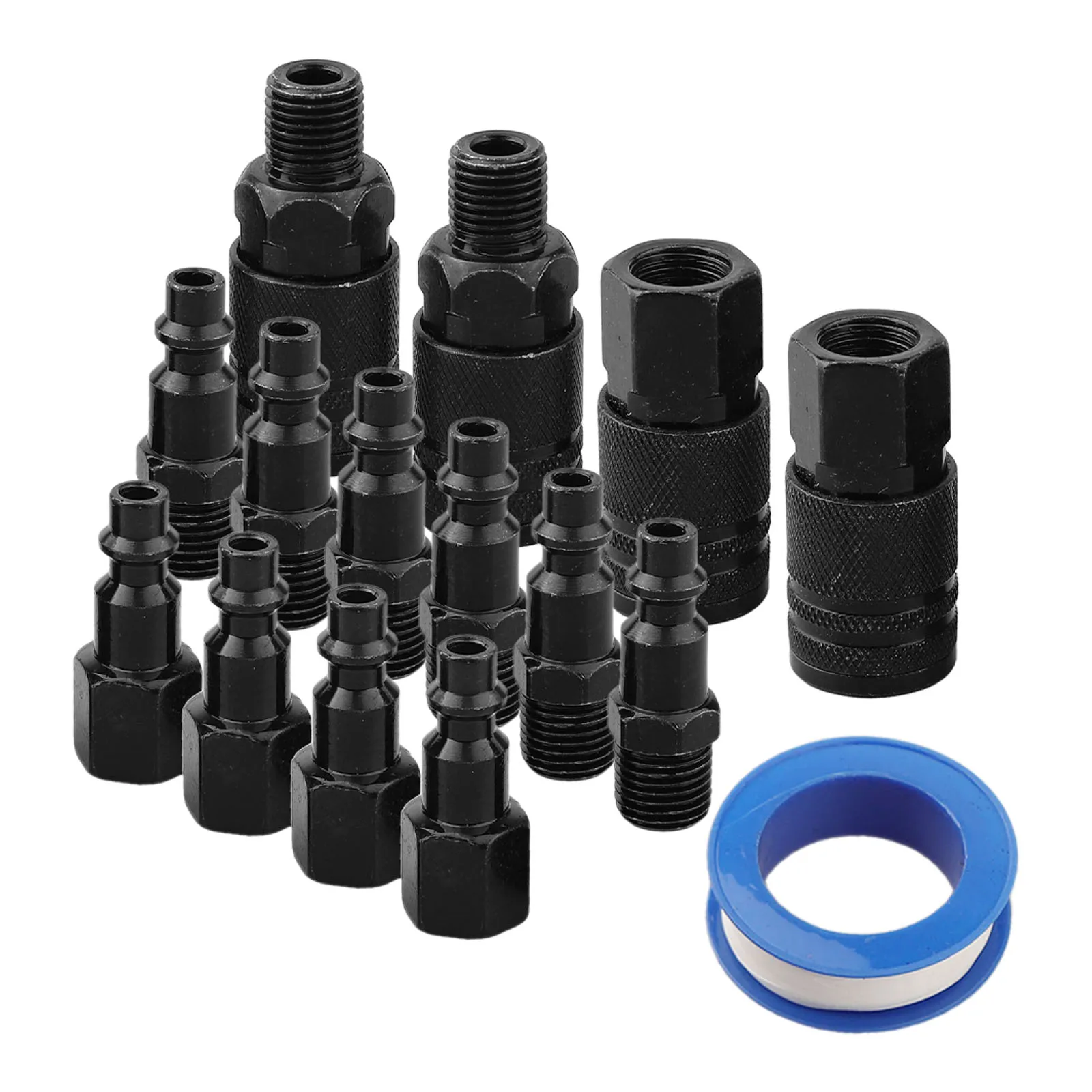 Efficient 15 Piece For Air Hose Fitting Set Quick Connectors Designed to Minimize For Air Leaks for Optimal Tool Performance