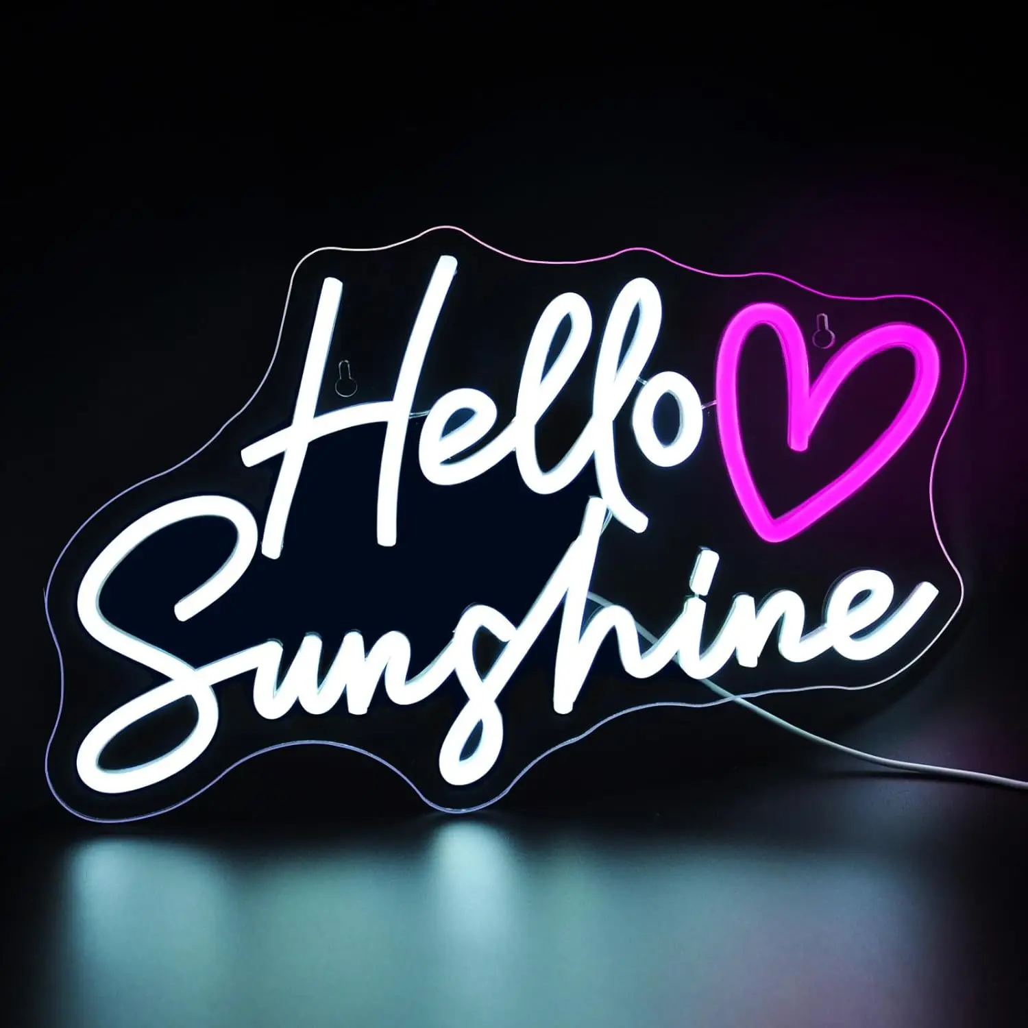 

Неоновая вывеска «Hello Sunshine» с регулируемой яркостью, светодиодный неоновый светильник для спальни, гостиной, кафе, домашнего офиса, дня рождения, детской комнаты, декора детской.