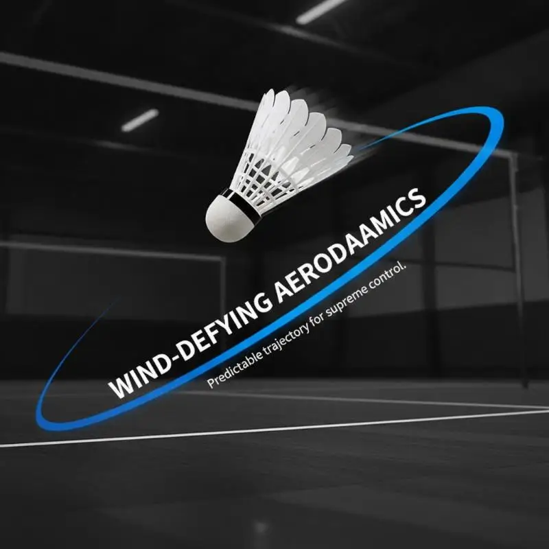 Badminton-Federbälle mit gleichmäßigem Flugverhalten 3/6/12 Stück, hohe Elastizität, langlebig für Amateurwettbewerbe und regelmäßiges Training. – Detail 8