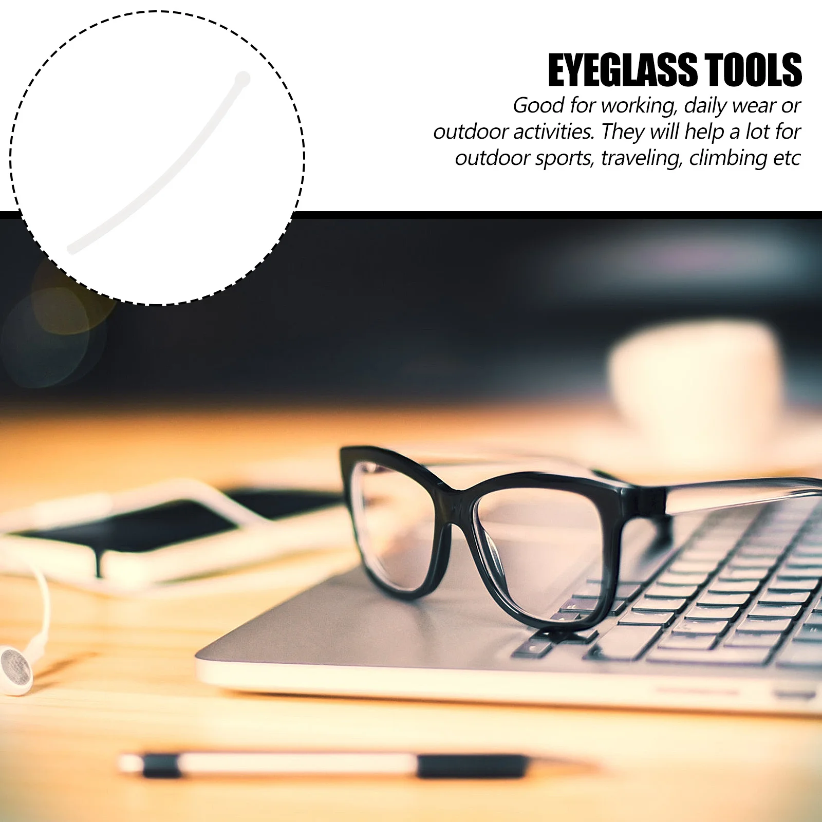 

10Pcs Durable Silicone Glasses Leg Covers Anti-Slip Flexible Temple Sleeves for Outdoor Sports Running Climbing