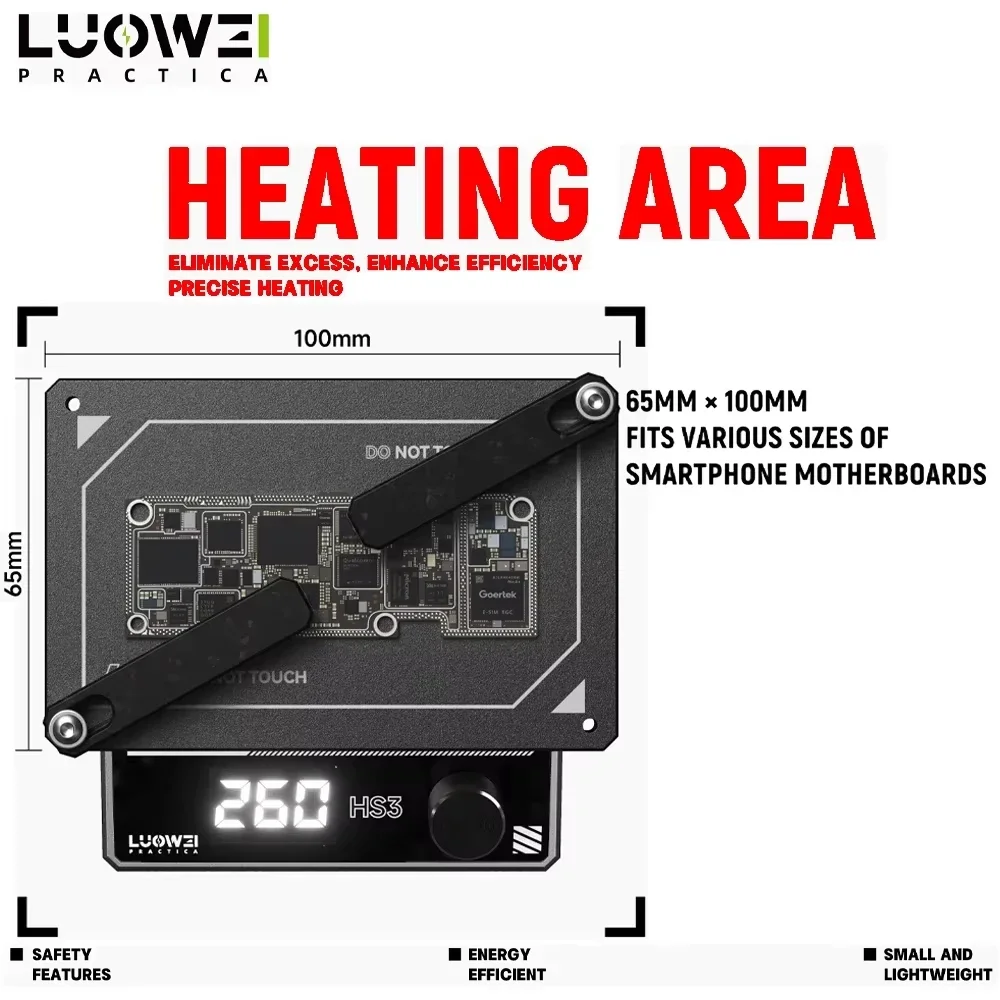 LUOWEI HS3 станция предварительного нагрева, многослойная платформа предварительного нагрева, термостатическая для Android IPhoneX-16Pro Max, инструмент для ремонта чипов материнской платы