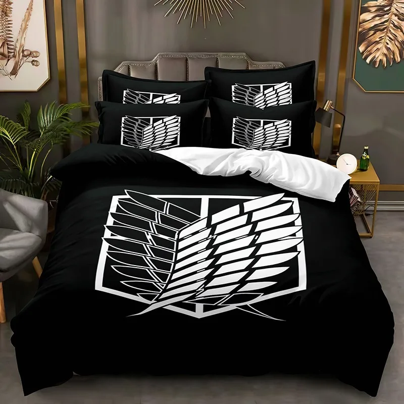3D Print Anime Attack on Titan Bedding Set Single Twin Full Queen King Size Bed Set Teenager Bedroom Bedding Set for Women Men