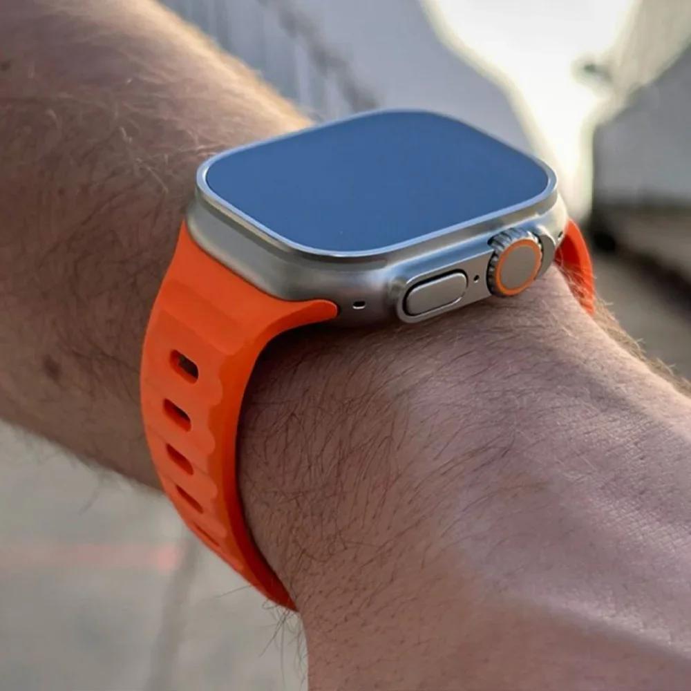 Cinturino in silicone morbido per Apple Watch Ultra Band 44mm 49mm 45mm 42mm 41mm 42mm 38mm cinturino sportivo braccialetto iwatch Serise 8 7 6 5