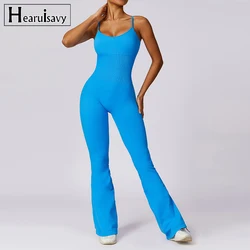 Seamless One-piece Suit Women Sleeveless Sports Jumpsuit Push up Rompers Yoga Suit Backless Sportswear Women Workout Bodysuits