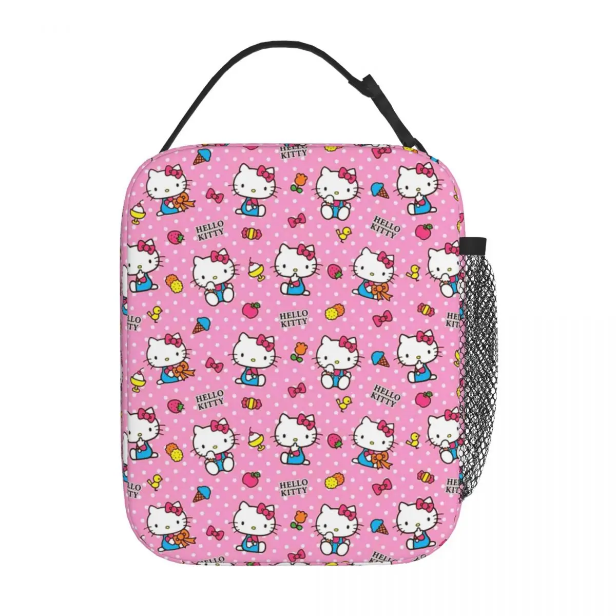 Custom Hello Kitty Insulated Lunch Bags for Work School Food Waterproof Cooler Thermal Lunch Box Women Children