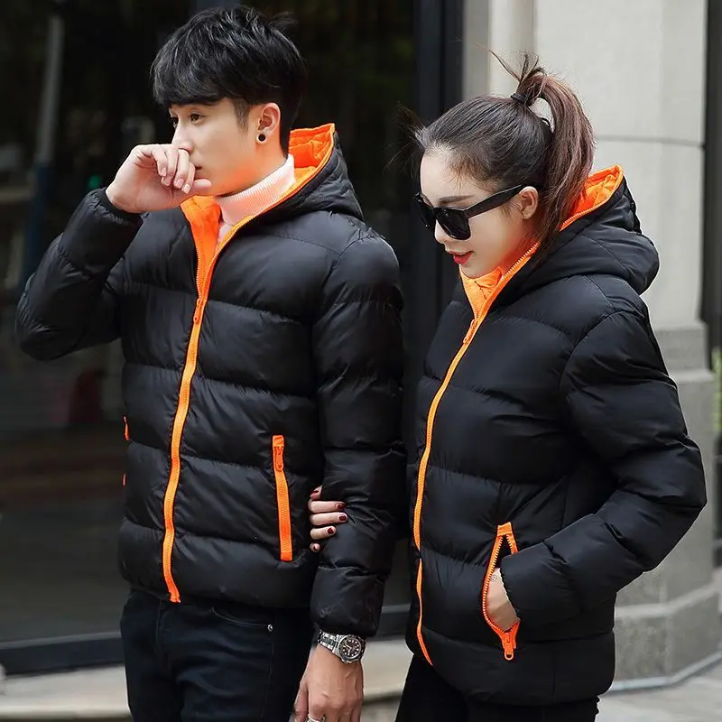 

Men's Thiened Hooded down Cotton Jaet Windproof Waterproof Outdoor Mid-Length Faionable Korean Sle Long Coat