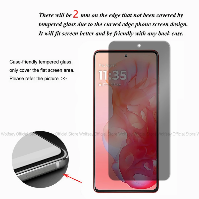 2/4PCS Privacy Screen Protector For Motorola Moto G Stylus 5G 2024 Anti-Spy Tempered Glass Motorola Moto G Stylus 5G 2024 Glass