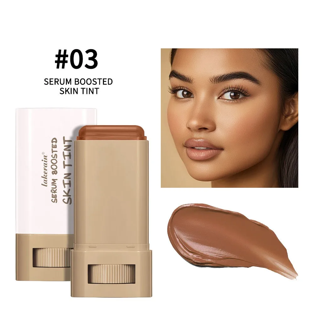 

Smooth Plumper Skin Tint Foundation Stick Boosted Skin Hight Coverage Foundation Balm Moisturizing Serum Eraser Foundation
