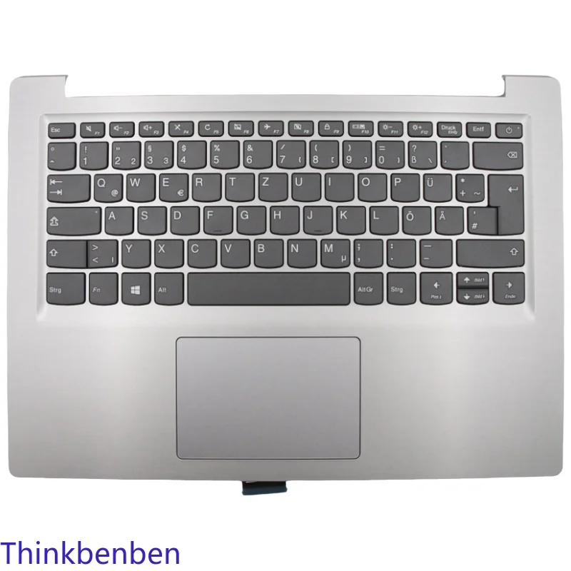 

DE German Keyboard Grey Upper Case Palmrest Shell Cover For Lenovo S145 14 IWL 14AST 14API 14IGM 14IKB 14IIL 5CB0S17112