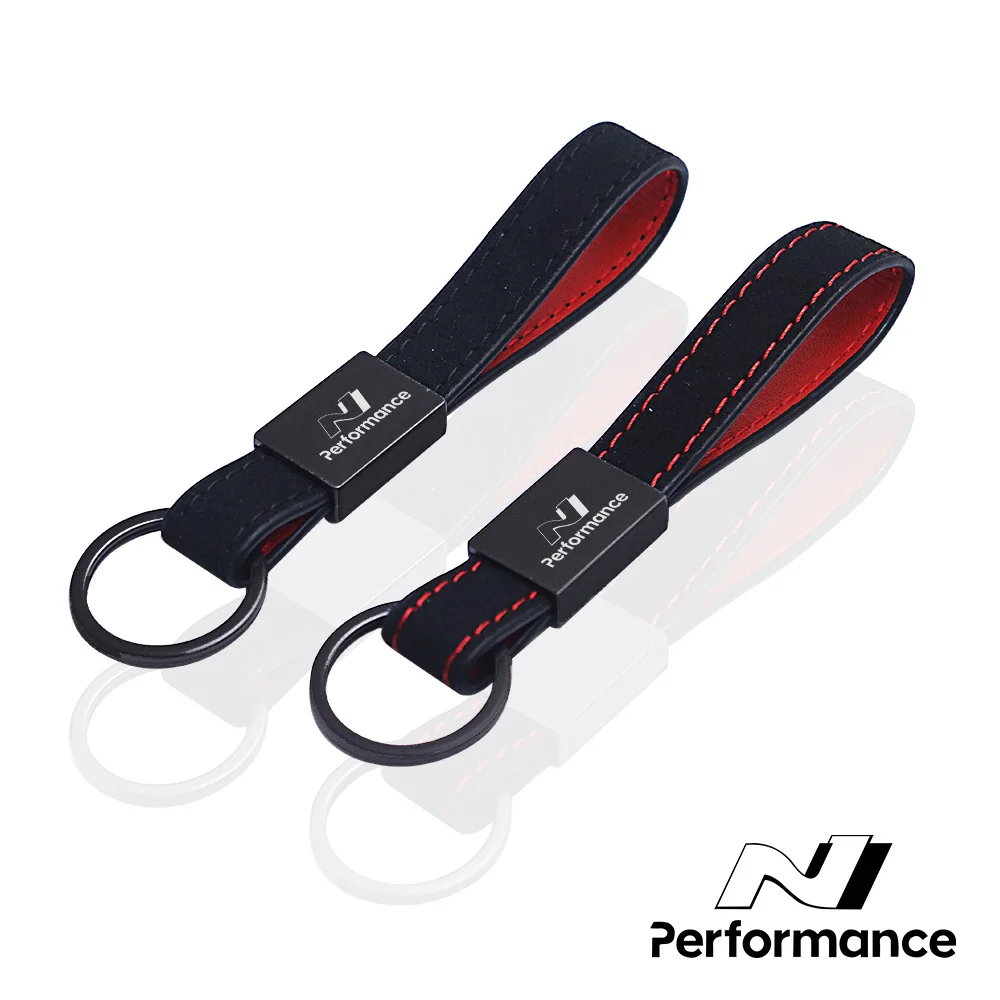 Para Hyundai n performance n nline tucson kona sonata veloster i30 i20 elantra llavero de cuero accesorios de coche