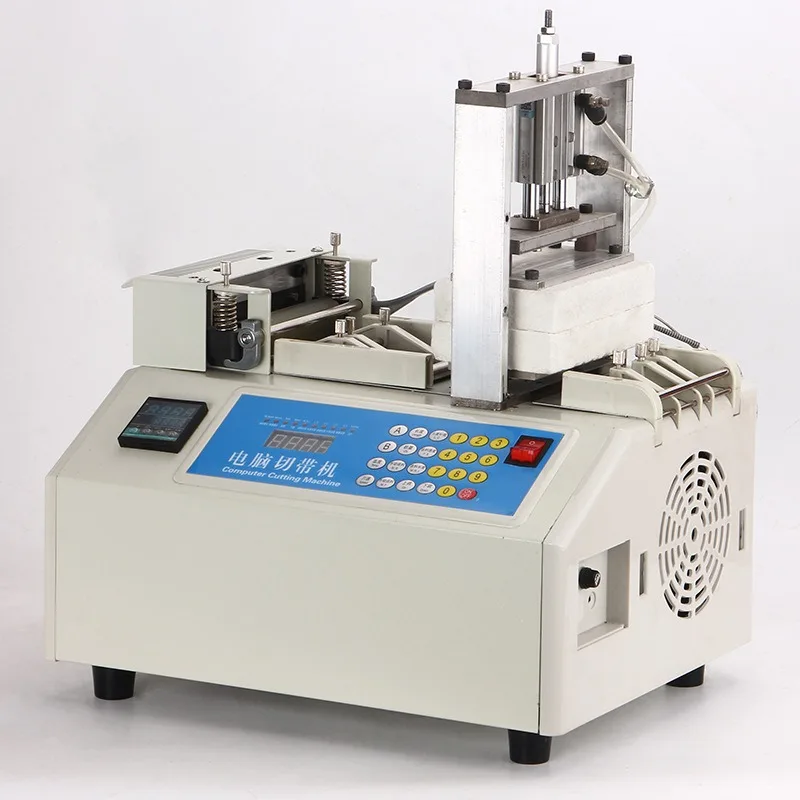 Computerized ribbon cutting punching machine Hot and cold cutting mask elastic helmet webbing tape breaking machine