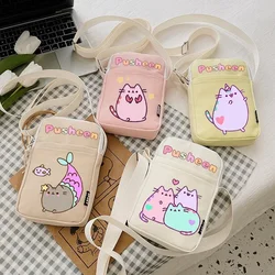 Pusheens Shoulder Bag Girls New Anime Kawaii Cute Cat Mini Phone Messenger Pouch Kids Outdoor Sport Travel Wallet Woman Gifts