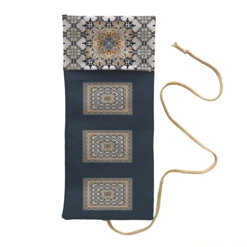 31BE Reusables Tarots Deck Bag Breathable Polyester Linen Fabric Artistic Print Portables Foldable Storage For Card Readers