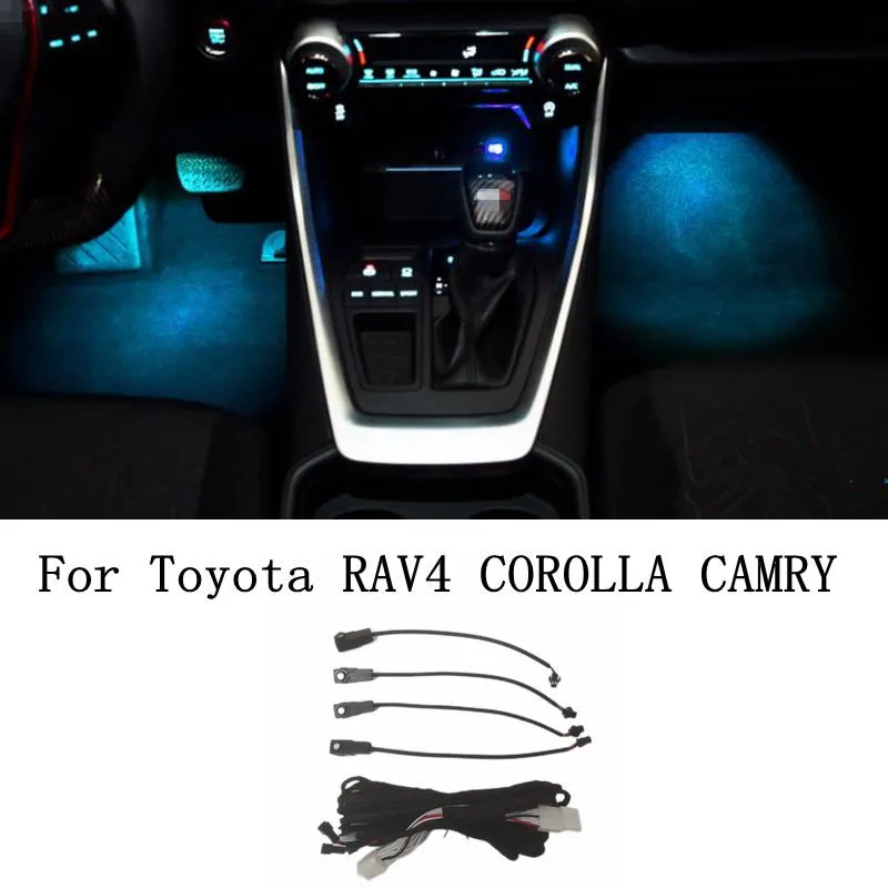 

LED Foot Light Ambient Light Decorative Light Special Atmosphere Lamp Ice Blue For Toyota RAV4 XA50 Camry corolla altis/cross