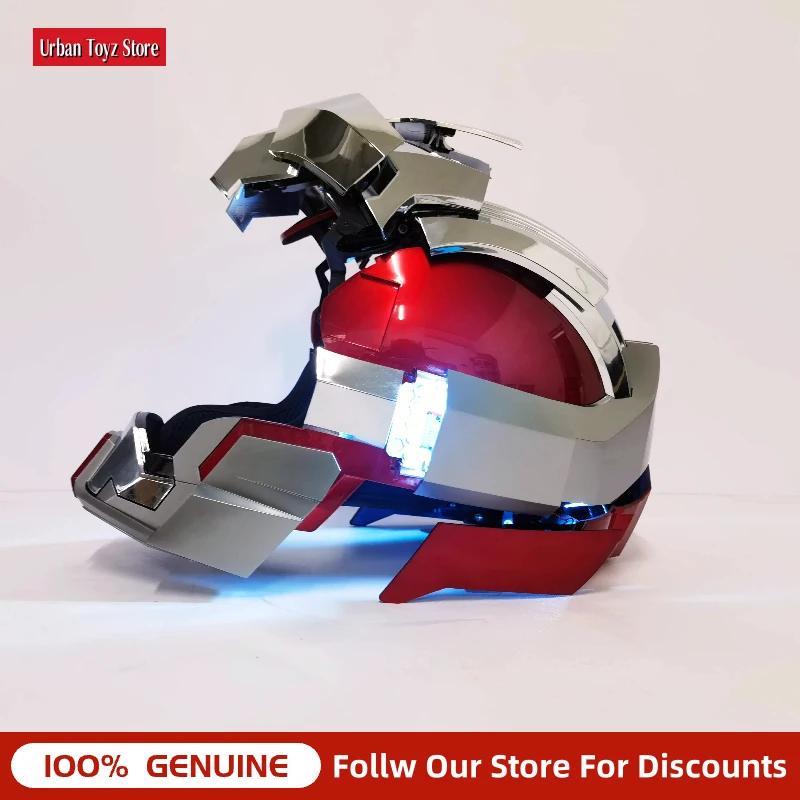 New Upgraded Iron Man Mk5 Pro Max Helmet Voice Control Automatic Opening Face Mask Collectible Cosplay Wearable Prop Ornament
