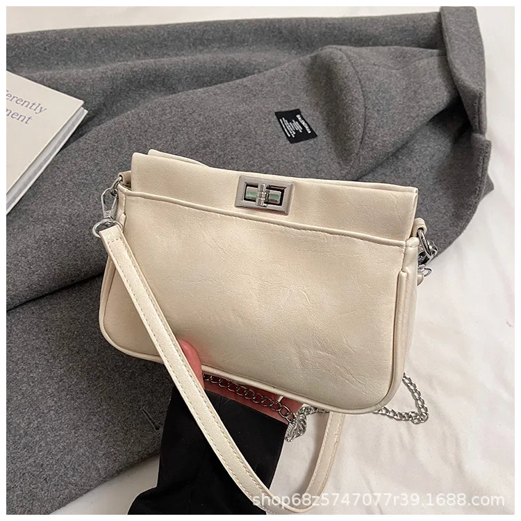 

Painted Leather Wanderlust Bag High-End Texture Crossbody Chain Bag Soft Leather Single Shoulder Underarm Bag for Women