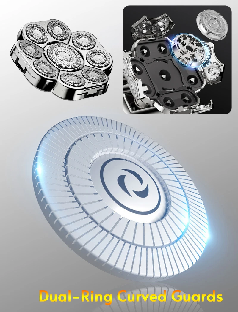 Ersatz-Elektrorasiererkopf 3/5/6/7/8/9 Schwimmender Scherkopf Nasentrimmer Haarschneider Gesichtsreinigungsbürste Massagekopf – Detail 6