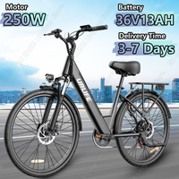 URLIFE-E26 Electric Bicycle 250W Motor 36V13AH Removable Lithium Battery Adult Electric Bike 26-inch Tire Urban Commuter E-bike
