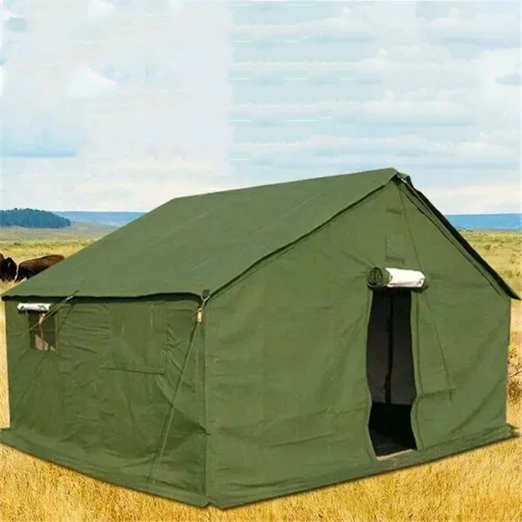 

Outdoor Construction Site Disaster Relief Tent Thickened Canvas Waterproof Emergency Shelter Large Tent