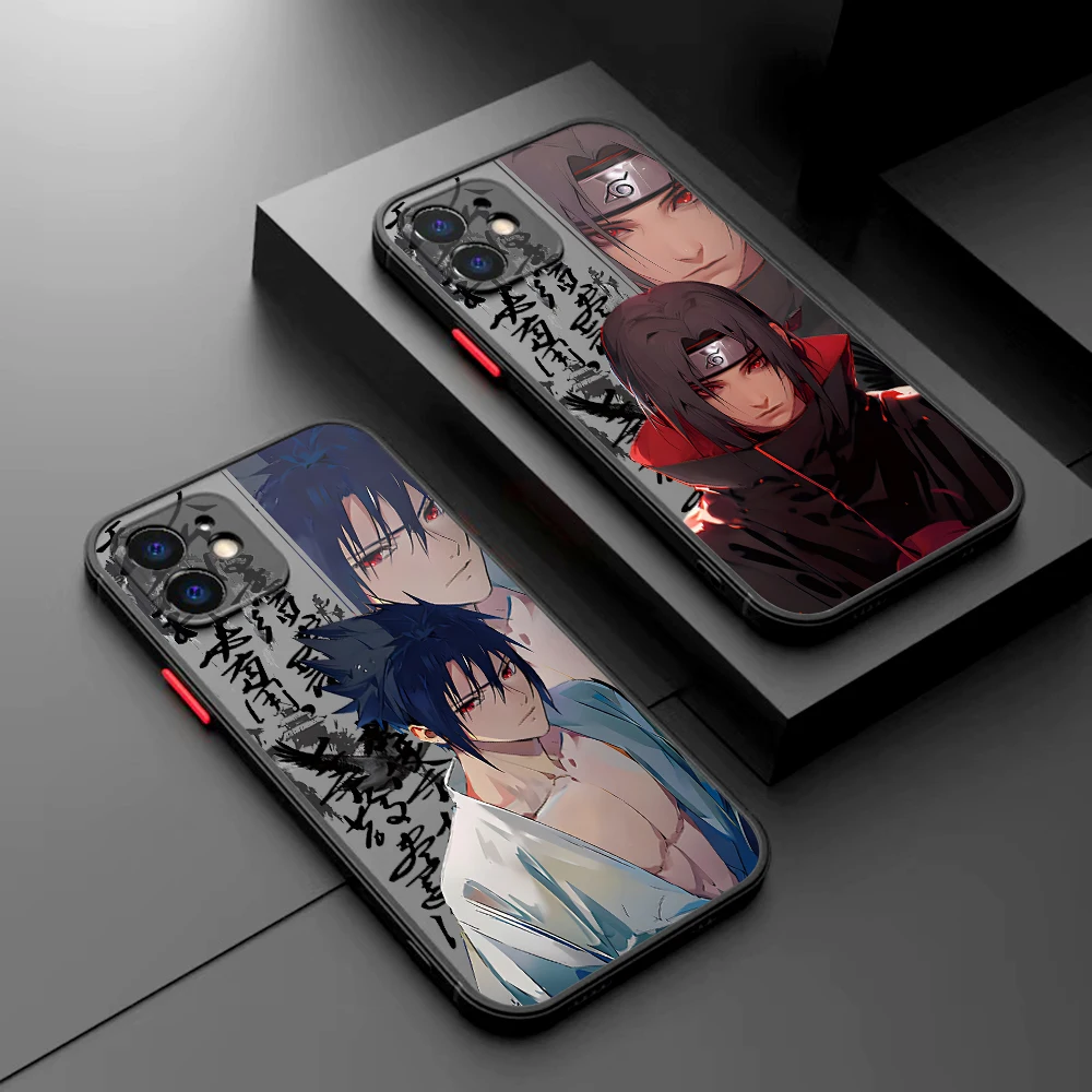 Чехол для телефона NARUTOs Kakashs Sasuke для Apple iPhone 17 Air 16 15 14 Plus 13 12 Mini 11 Pro Max, матовый прозрачный чехол