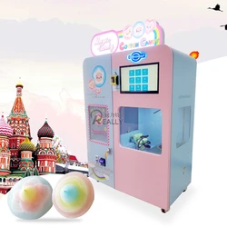 Automatic Manufacturer Pink Blue DIY Cotton Candy Machine Vending Machine Making Cotton Candy Machine